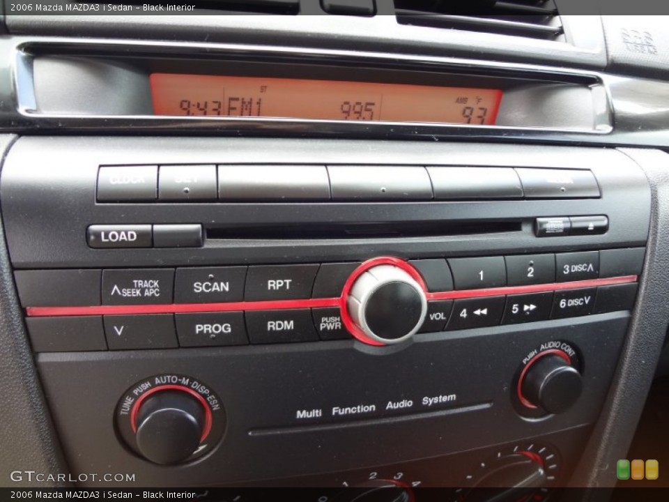 Black Interior Audio System for the 2006 Mazda MAZDA3 i Sedan #68568664