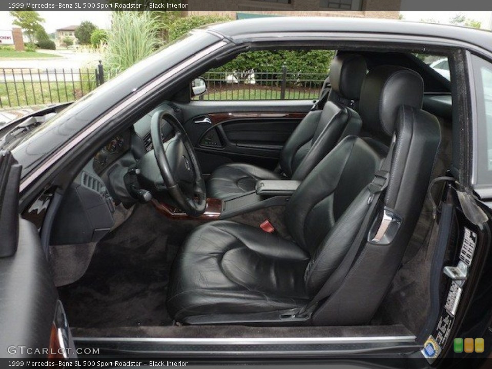 Black Interior Front Seat for the 1999 Mercedes-Benz SL 500 Sport Roadster #68568871
