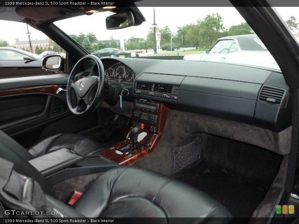 Black Interior Dashboard for the 1999 Mercedes-Benz SL 500 Sport Roadster #68568946