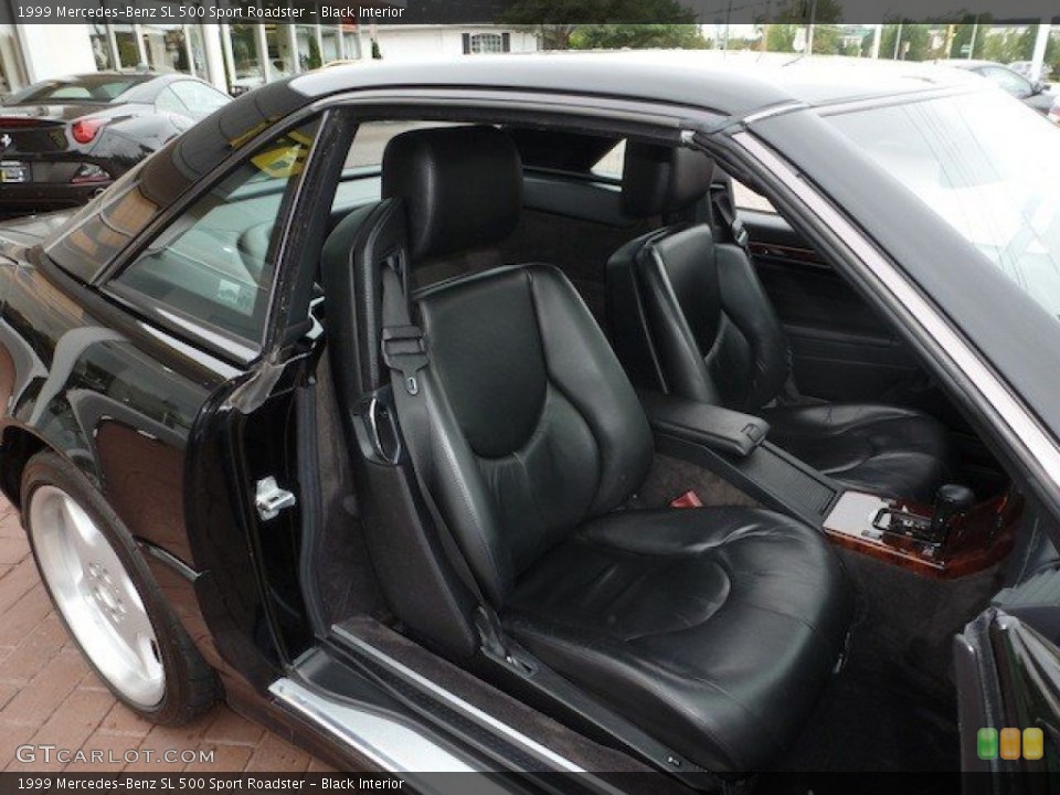 Black Interior Front Seat for the 1999 Mercedes-Benz SL 500 Sport Roadster #68568964