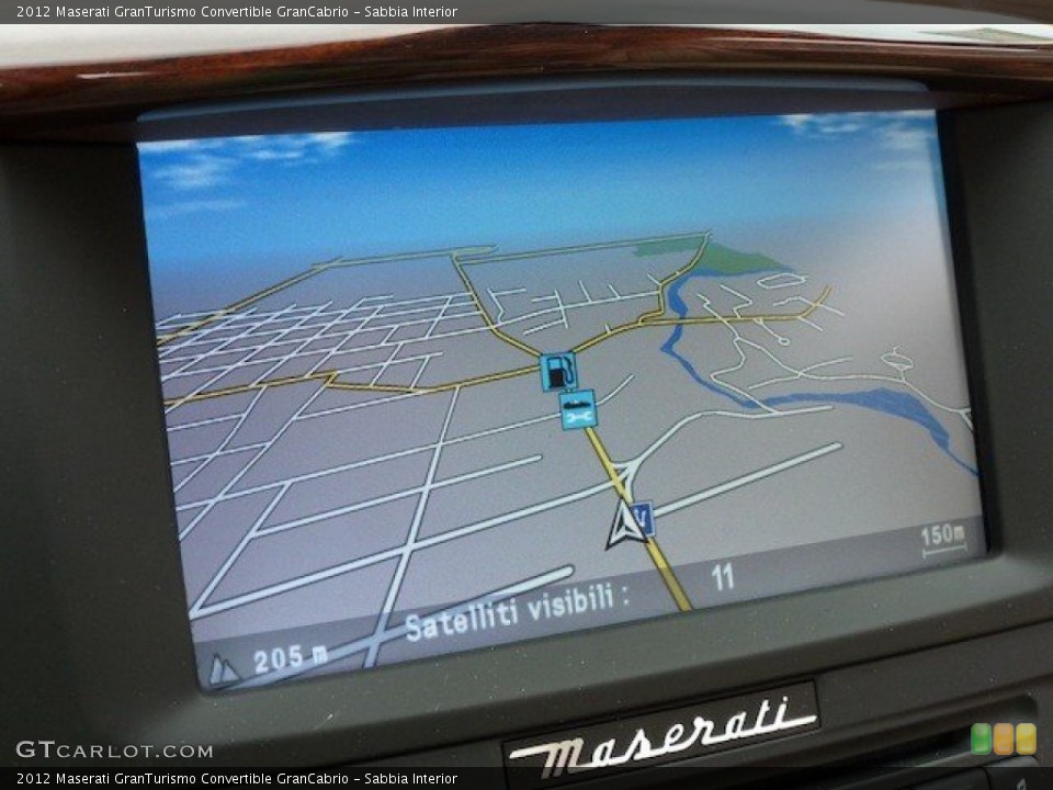 Sabbia Interior Navigation for the 2012 Maserati GranTurismo Convertible GranCabrio #68569189