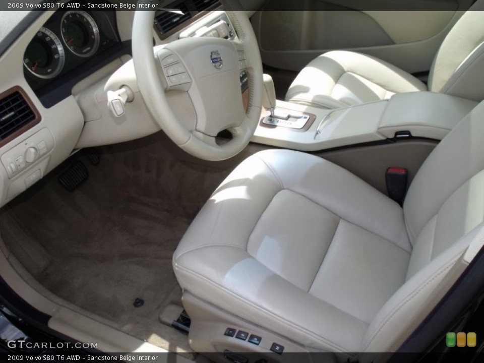 Sandstone Beige Interior Photo for the 2009 Volvo S80 T6 AWD #68570534