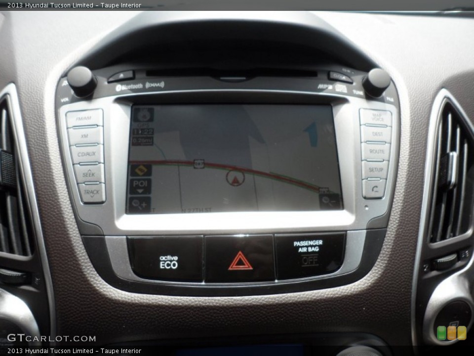 Taupe Interior Navigation for the 2013 Hyundai Tucson Limited #68570535