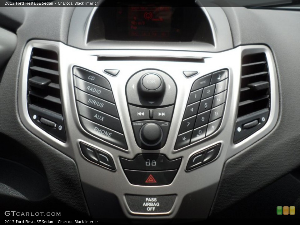 Charcoal Black Interior Controls for the 2013 Ford Fiesta SE Sedan #68570920