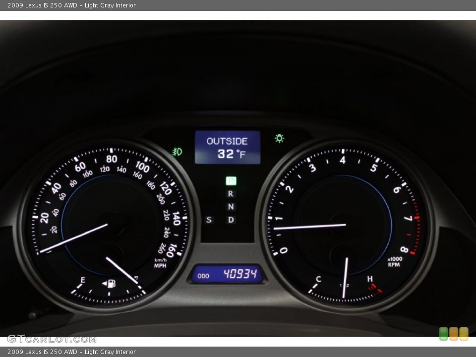 Light Gray Interior Gauges for the 2009 Lexus IS 250 AWD #68576951