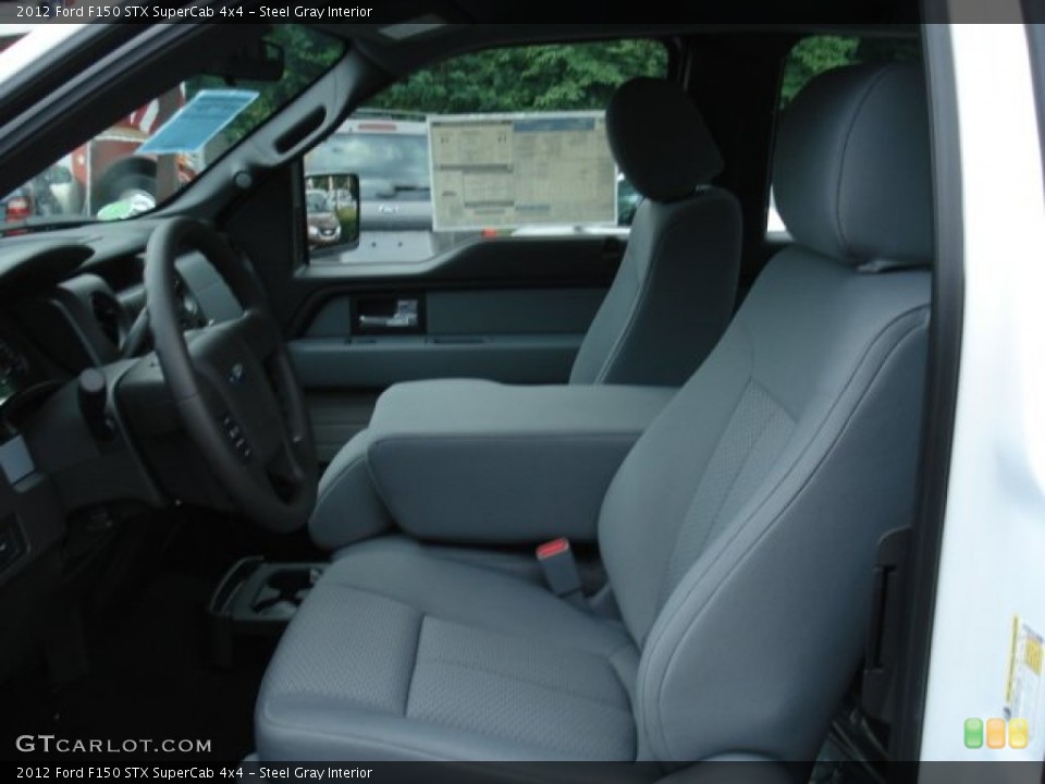 Steel Gray Interior Photo for the 2012 Ford F150 STX SuperCab 4x4 #68576992