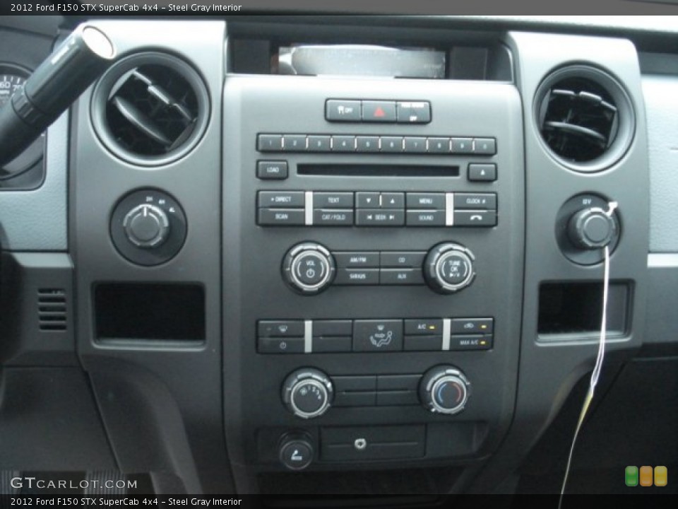 Steel Gray Interior Controls for the 2012 Ford F150 STX SuperCab 4x4 #68577013