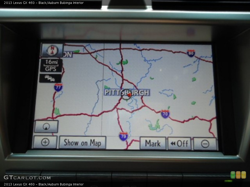 Black/Auburn Bubinga Interior Navigation for the 2013 Lexus GX 460 #68577517
