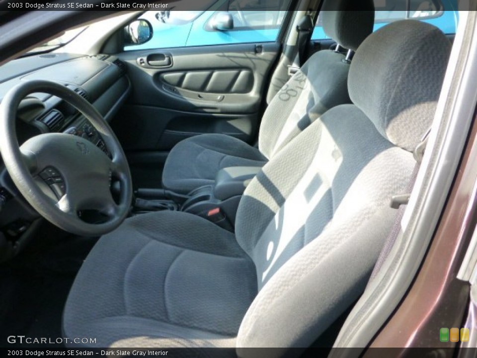 Dark Slate Gray Interior Front Seat for the 2003 Dodge Stratus SE Sedan #68578036