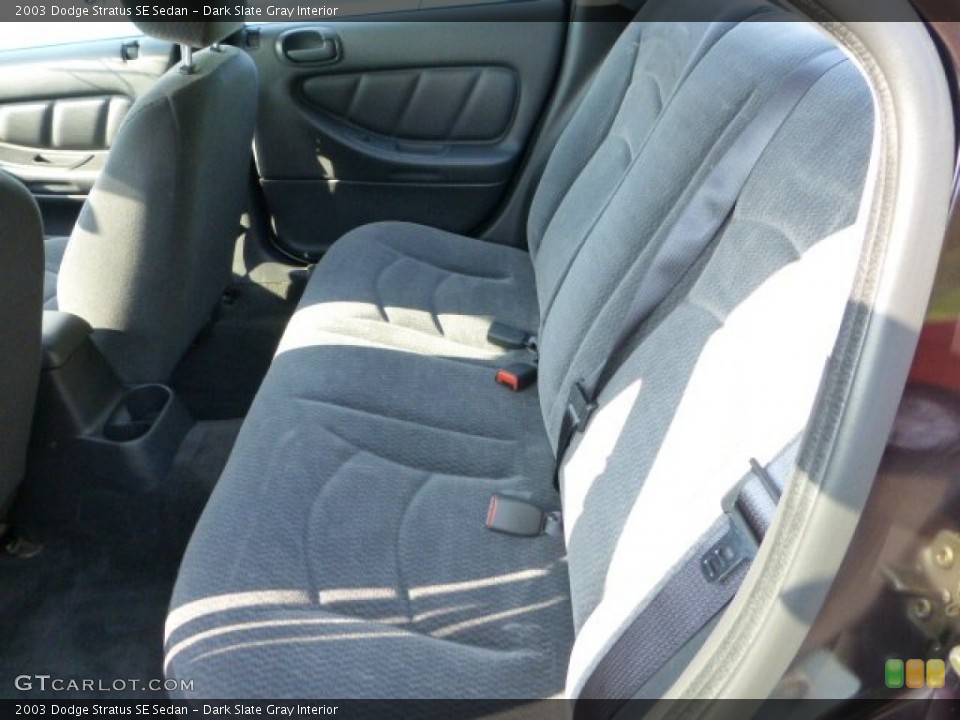 Dark Slate Gray Interior Rear Seat for the 2003 Dodge Stratus SE Sedan #68578039
