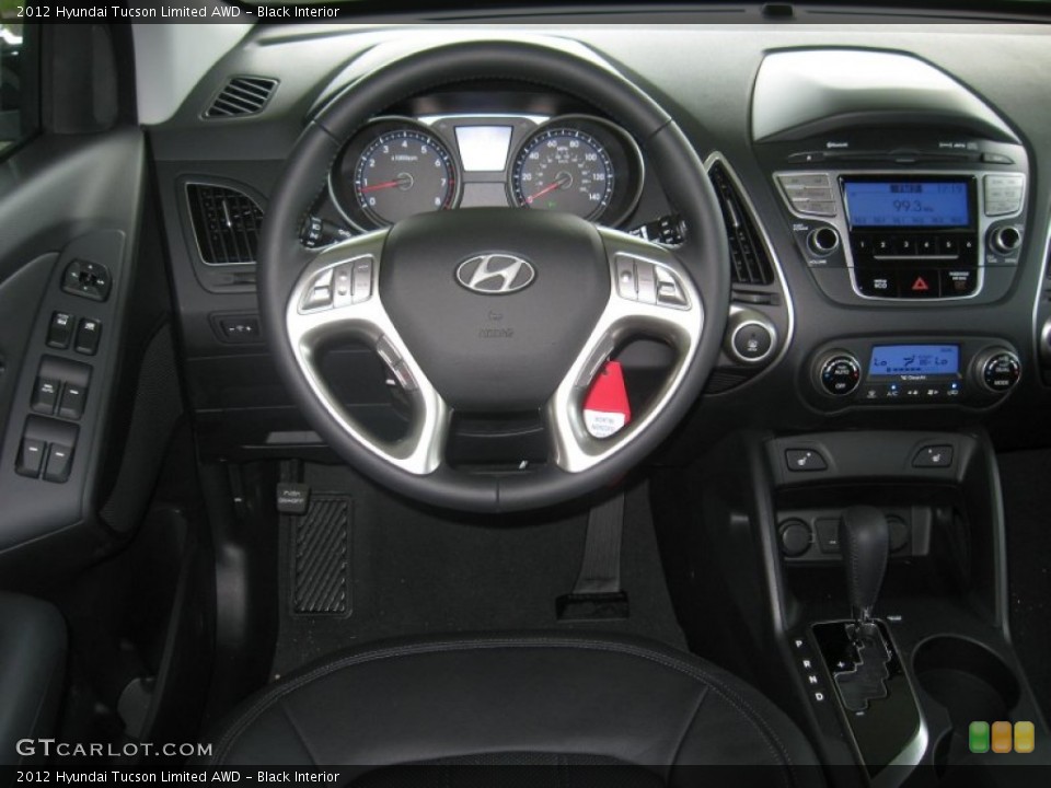 Black Interior Steering Wheel for the 2012 Hyundai Tucson Limited AWD #68580668