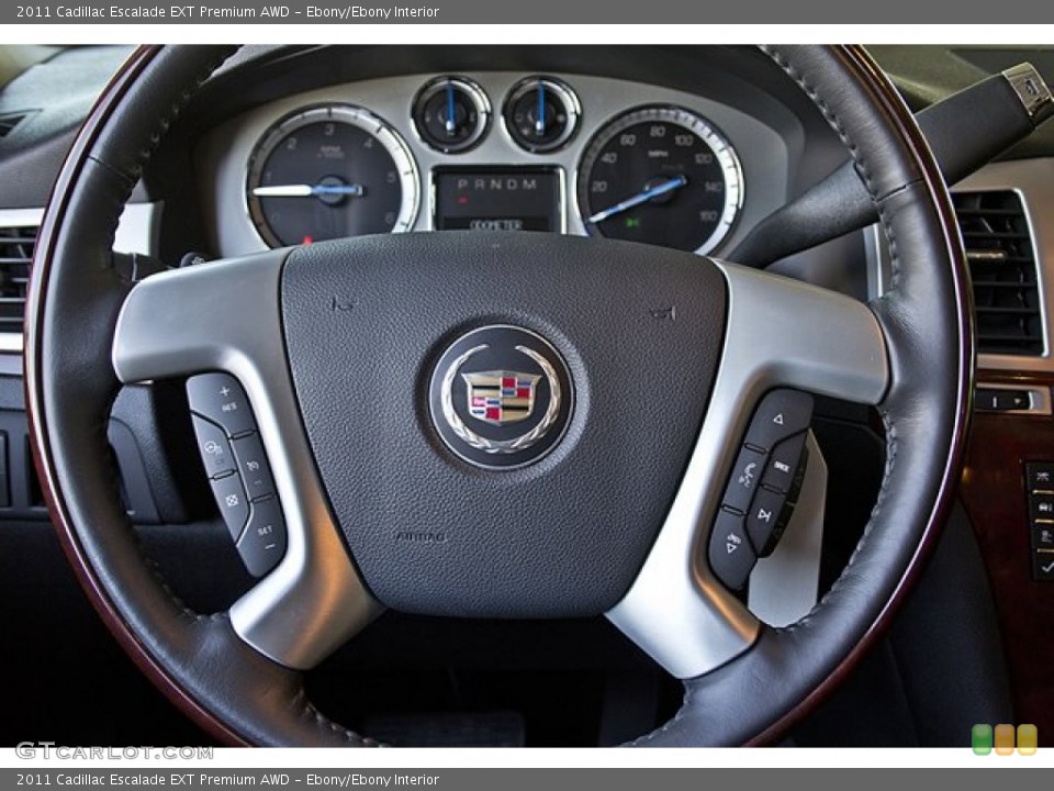 Ebony/Ebony Interior Steering Wheel for the 2011 Cadillac Escalade EXT Premium AWD #68580881