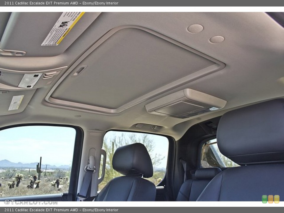 Ebony/Ebony Interior Sunroof for the 2011 Cadillac Escalade EXT Premium AWD #68580921