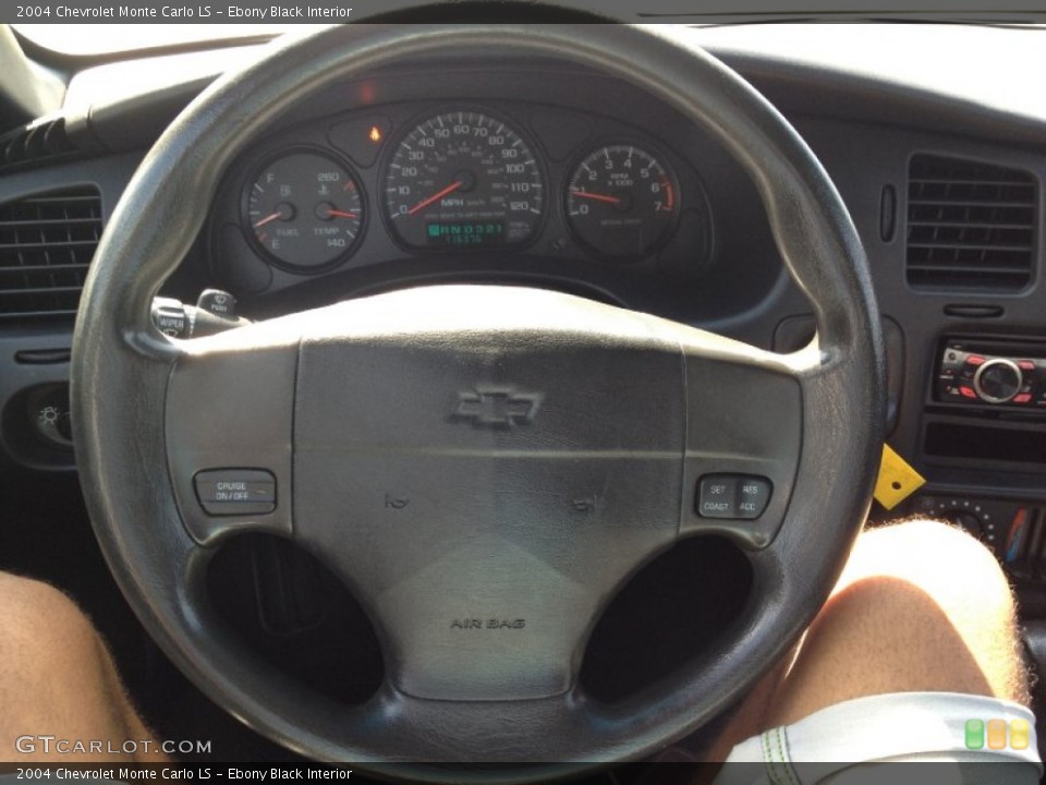 Ebony Black Interior Steering Wheel for the 2004 Chevrolet Monte Carlo LS #68581091