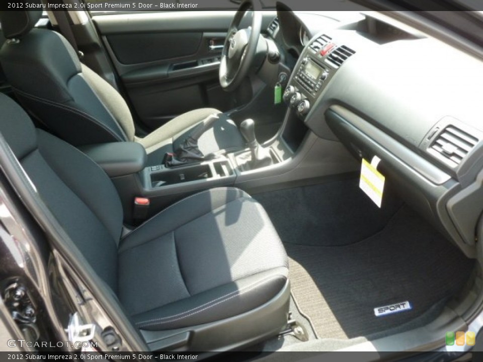 Black Interior Photo for the 2012 Subaru Impreza 2.0i Sport Premium 5 Door #68581133