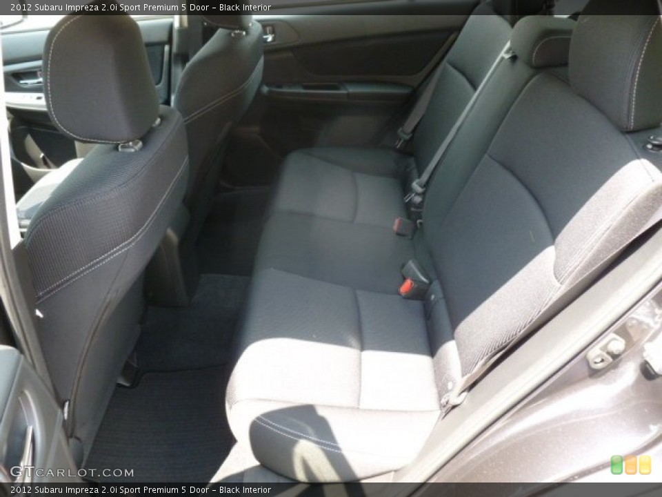 Black Interior Rear Seat for the 2012 Subaru Impreza 2.0i Sport Premium 5 Door #68581164