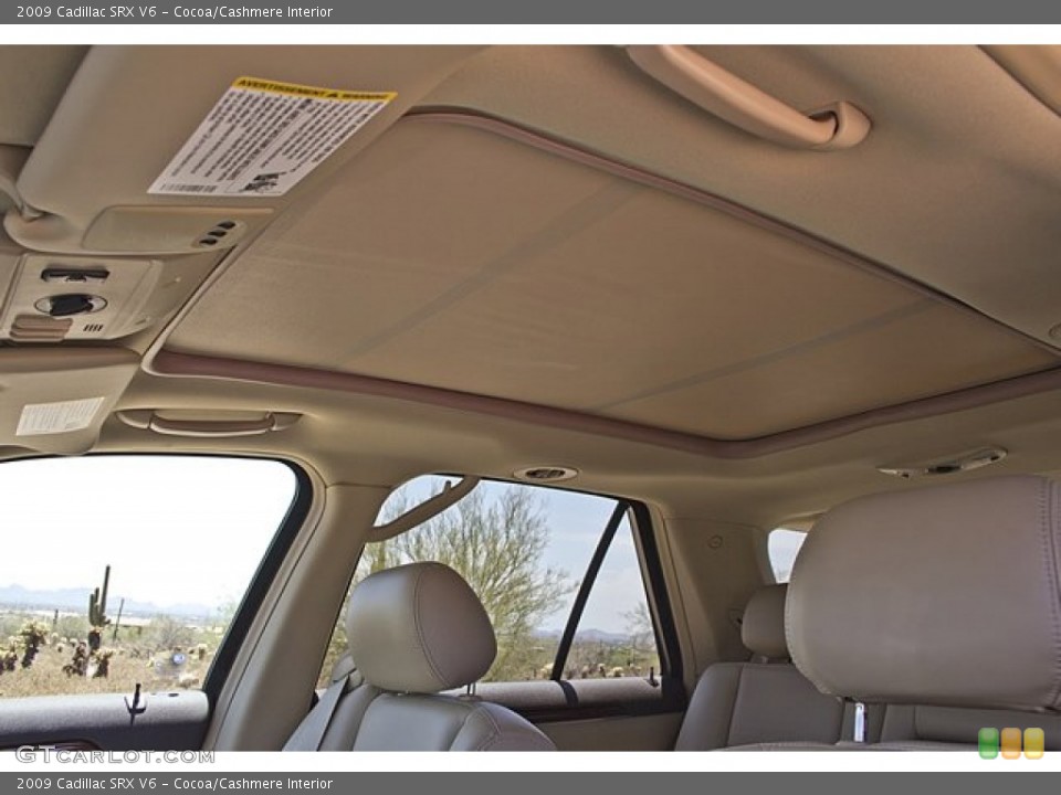 Cocoa/Cashmere Interior Sunroof for the 2009 Cadillac SRX V6 #68581178