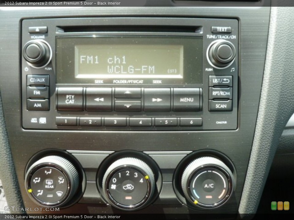 Black Interior Controls for the 2012 Subaru Impreza 2.0i Sport Premium 5 Door #68581207
