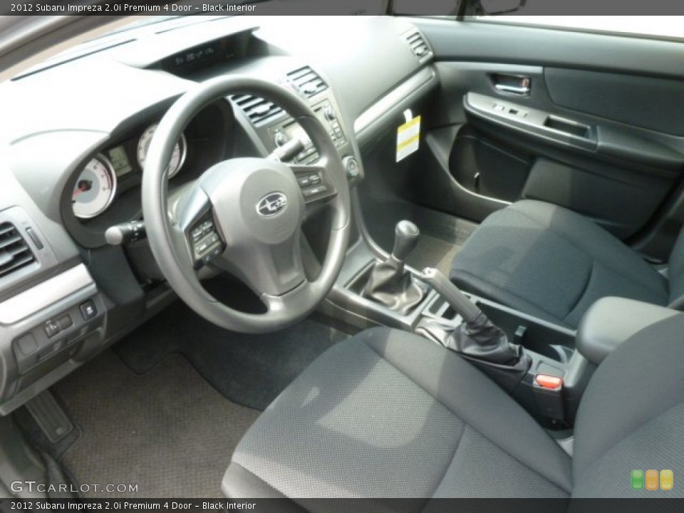 Black Interior Prime Interior for the 2012 Subaru Impreza 2.0i Premium 4 Door #68581538