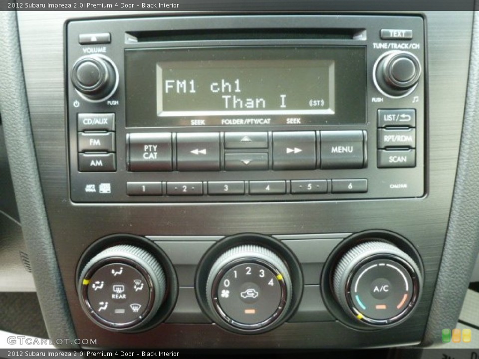 Black Interior Audio System for the 2012 Subaru Impreza 2.0i Premium 4 Door #68581562