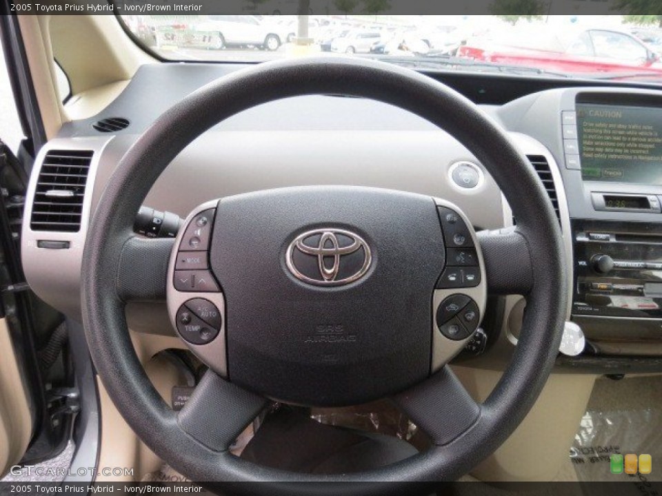 Ivory/Brown Interior Steering Wheel for the 2005 Toyota Prius Hybrid #68582696