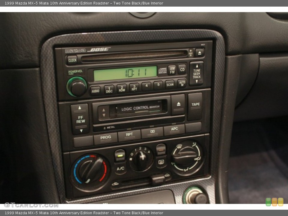 Two Tone Black/Blue Interior Controls for the 1999 Mazda MX-5 Miata 10th Anniversary Edition Roadster #68584781