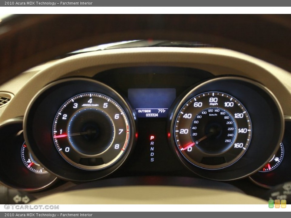 Parchment Interior Gauges for the 2010 Acura MDX Technology #68585836