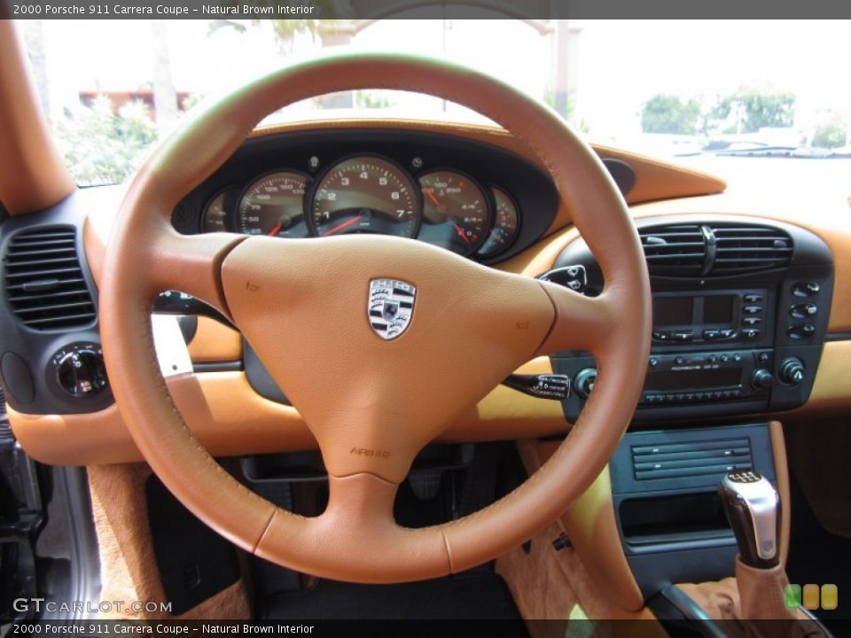 Natural Brown Interior Steering Wheel for the 2000 Porsche 911 Carrera Coupe #68586029