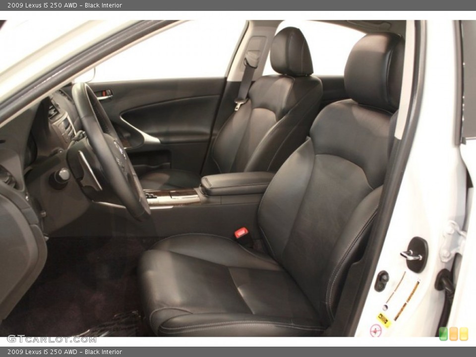 Black Interior Front Seat for the 2009 Lexus IS 250 AWD #68586176