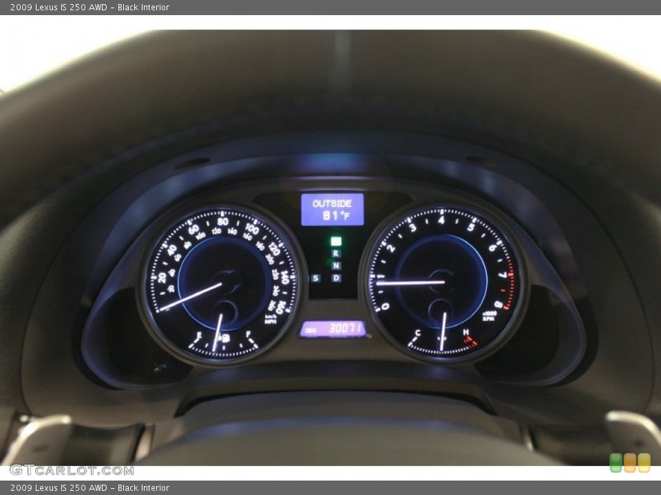 Black Interior Gauges for the 2009 Lexus IS 250 AWD #68586200