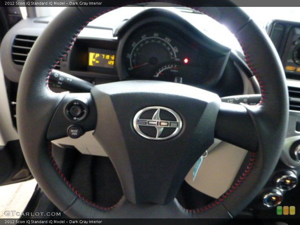 Dark Gray Interior Steering Wheel for the 2012 Scion iQ  #68586338