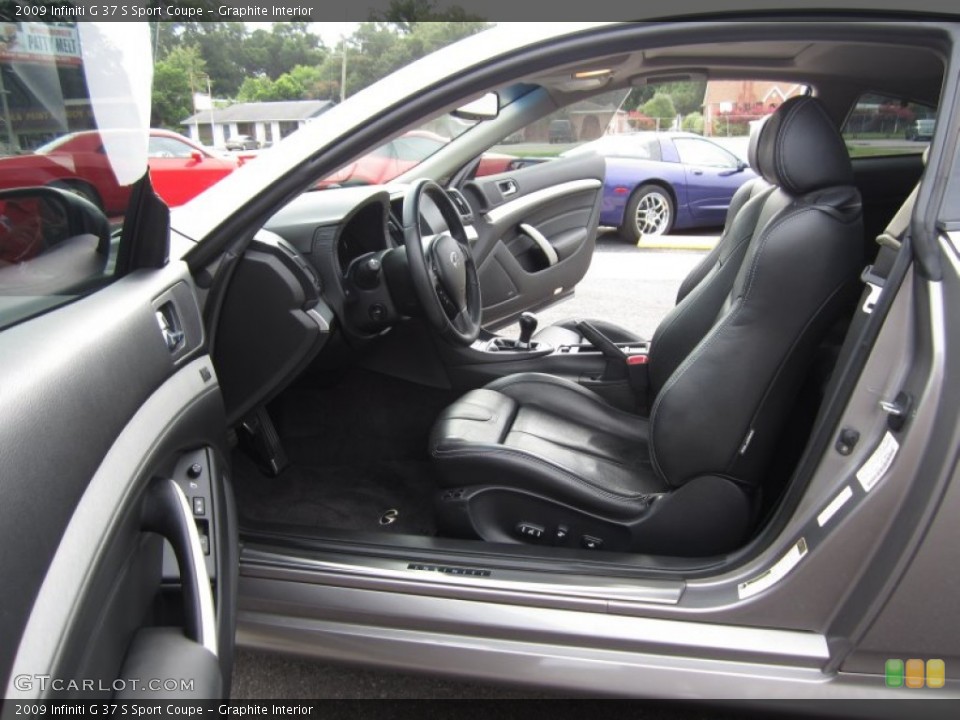 Graphite Interior Front Seat for the 2009 Infiniti G 37 S Sport Coupe #68586407