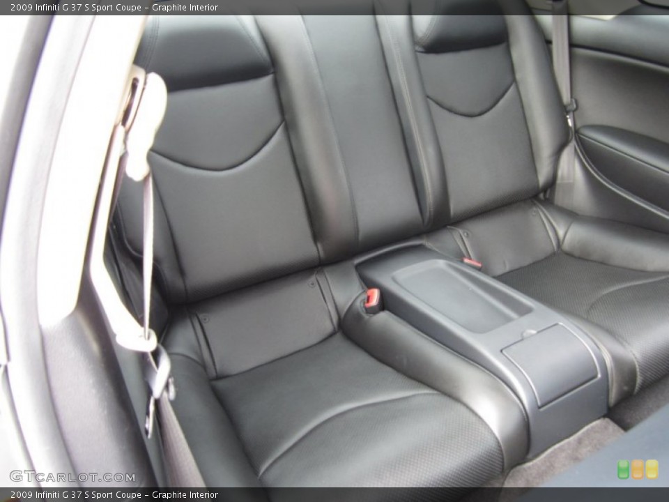 Graphite Interior Rear Seat for the 2009 Infiniti G 37 S Sport Coupe #68586438
