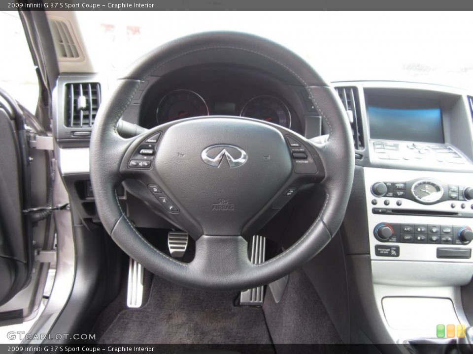 Graphite Interior Steering Wheel for the 2009 Infiniti G 37 S Sport Coupe #68586498