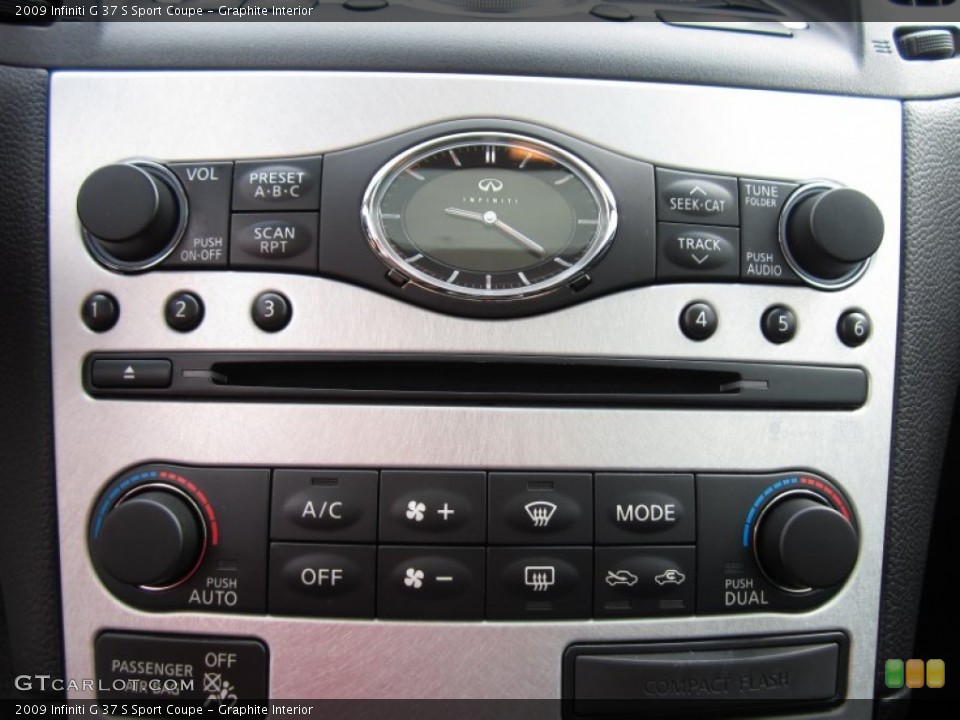 Graphite Interior Controls for the 2009 Infiniti G 37 S Sport Coupe #68586542
