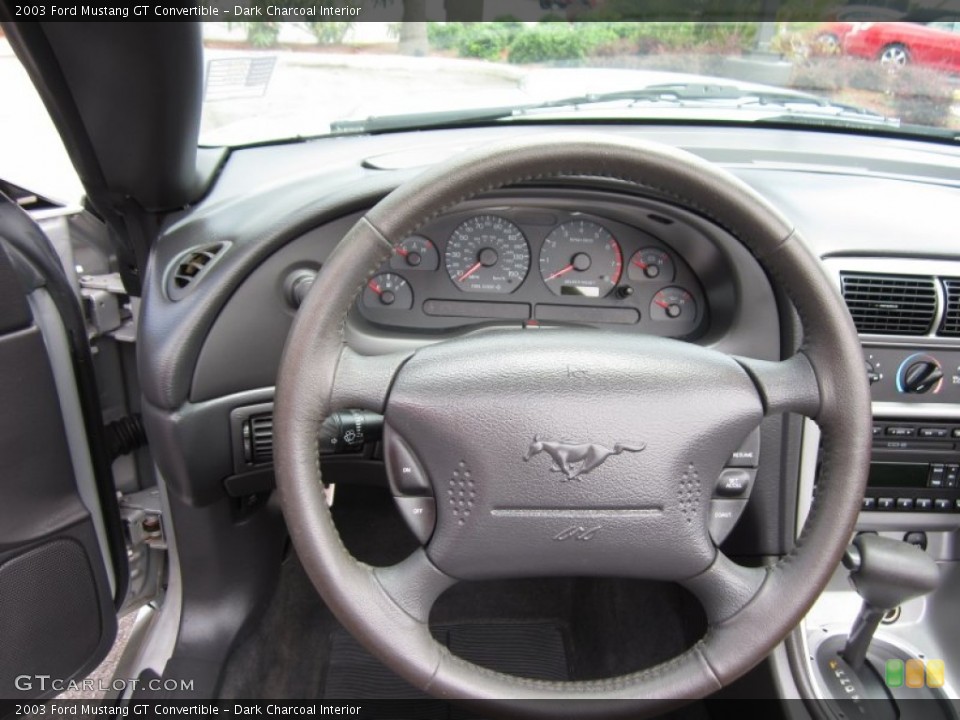 Dark Charcoal Interior Steering Wheel for the 2003 Ford Mustang GT Convertible #68587088