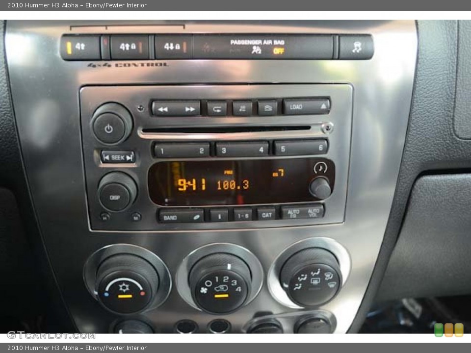 Ebony/Pewter Interior Controls for the 2010 Hummer H3 Alpha #68587178