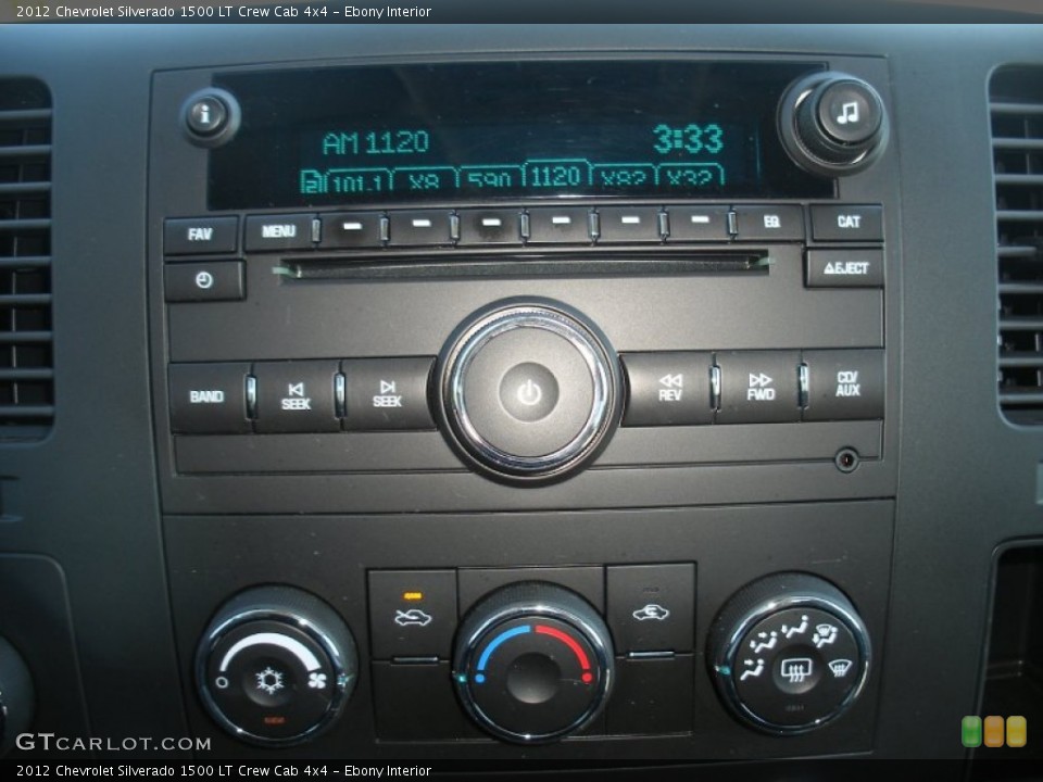 Ebony Interior Controls for the 2012 Chevrolet Silverado 1500 LT Crew Cab 4x4 #68589800