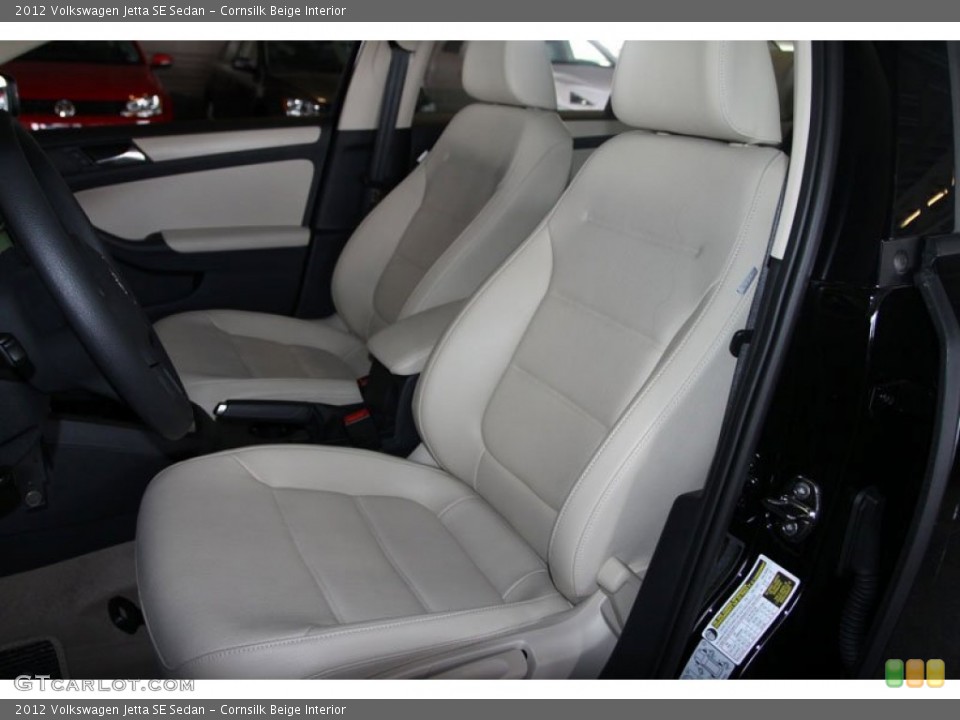 Cornsilk Beige Interior Front Seat for the 2012 Volkswagen Jetta SE Sedan #68589860