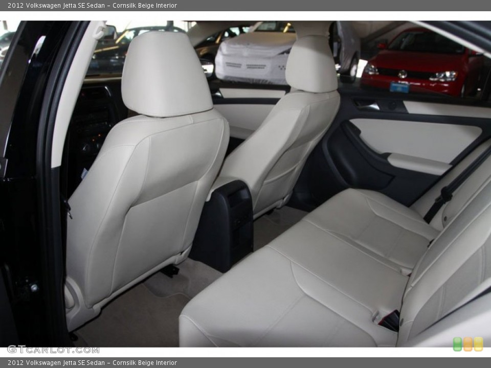 Cornsilk Beige Interior Rear Seat for the 2012 Volkswagen Jetta SE Sedan #68589869