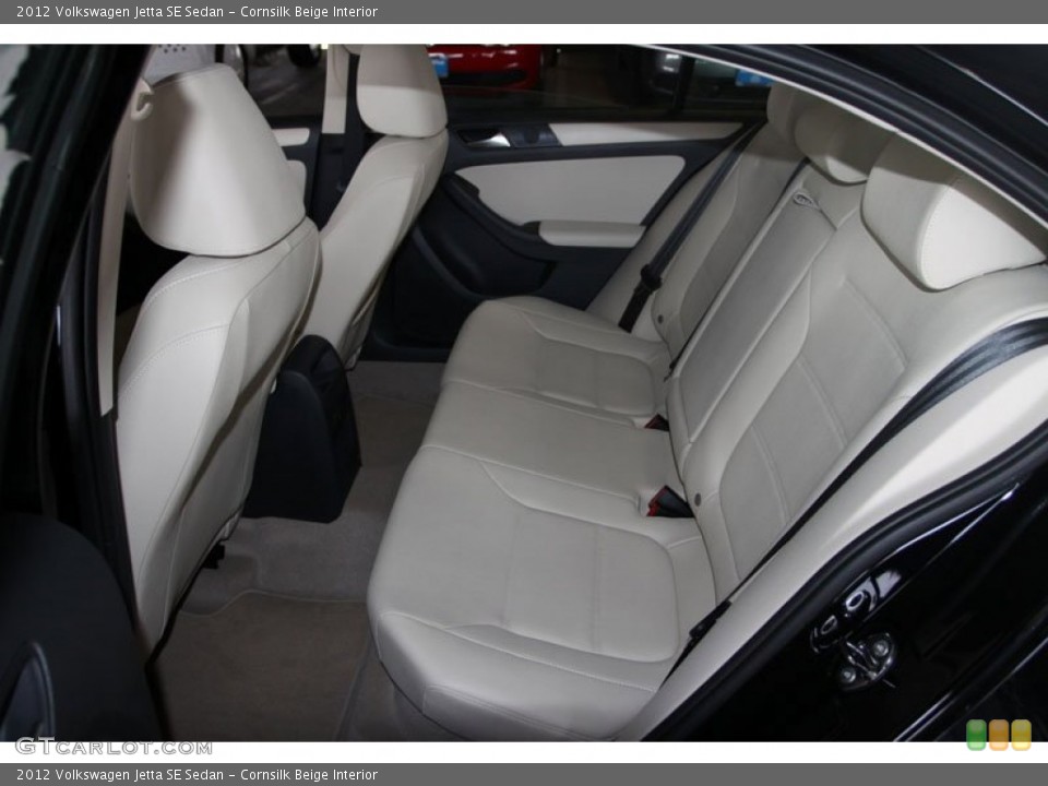 Cornsilk Beige Interior Rear Seat for the 2012 Volkswagen Jetta SE Sedan #68589878