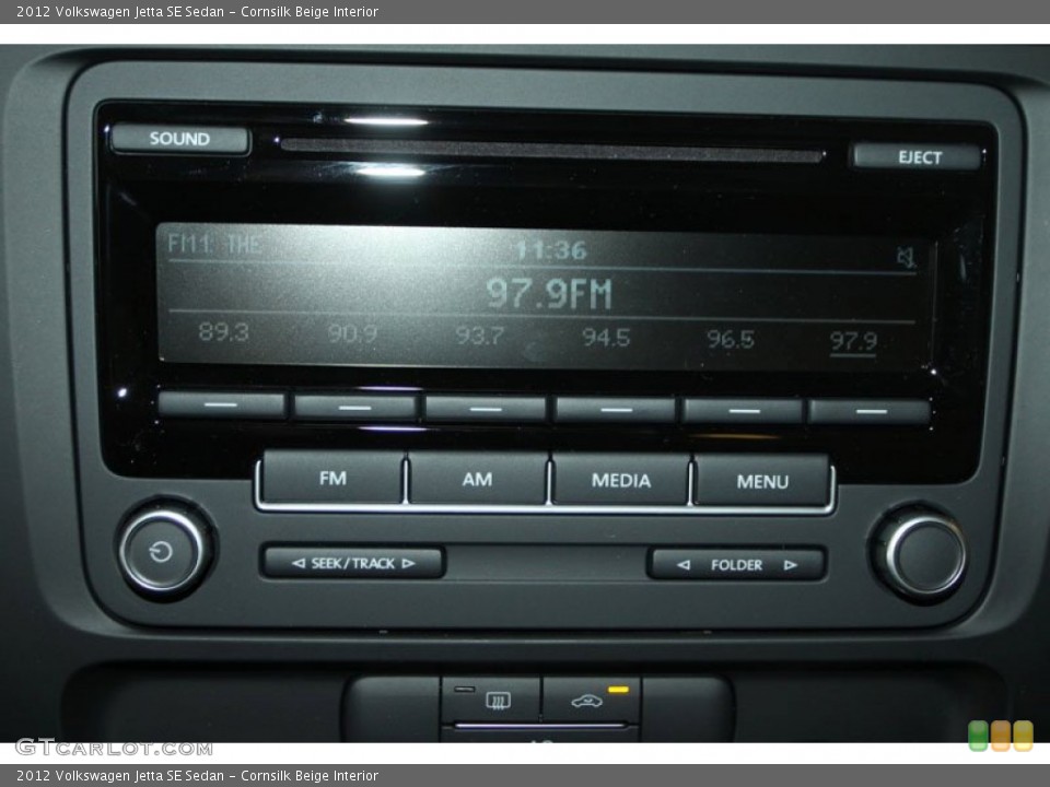 Cornsilk Beige Interior Audio System for the 2012 Volkswagen Jetta SE Sedan #68589905