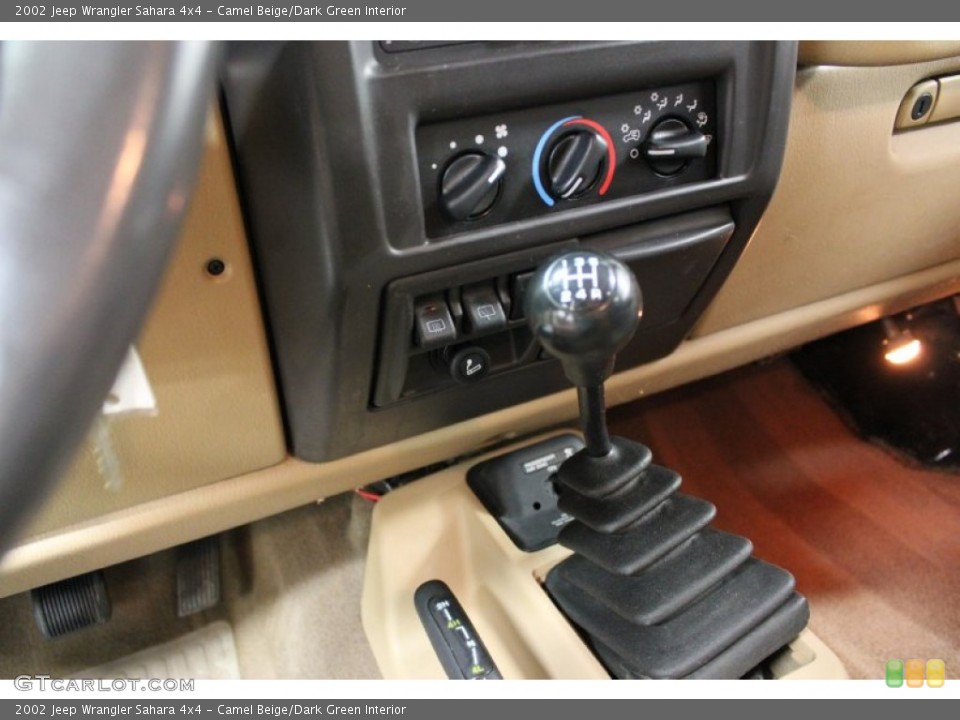 Camel Beige/Dark Green Interior Transmission for the 2002 Jeep Wrangler Sahara 4x4 #68590223