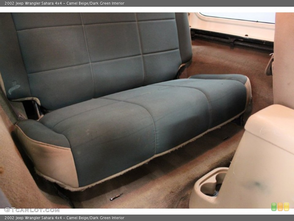 Camel Beige/Dark Green Interior Rear Seat for the 2002 Jeep Wrangler Sahara 4x4 #68590379