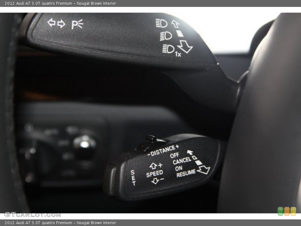 Nougat Brown Interior Controls for the 2012 Audi A7 3.0T quattro Premium #68592254