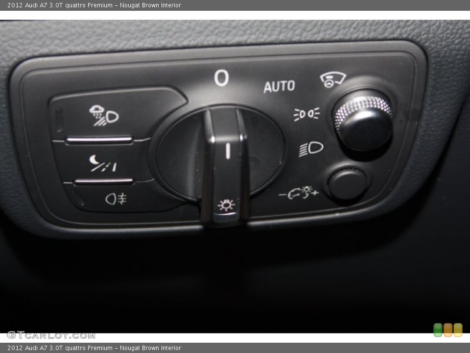 Nougat Brown Interior Controls for the 2012 Audi A7 3.0T quattro Premium #68592269