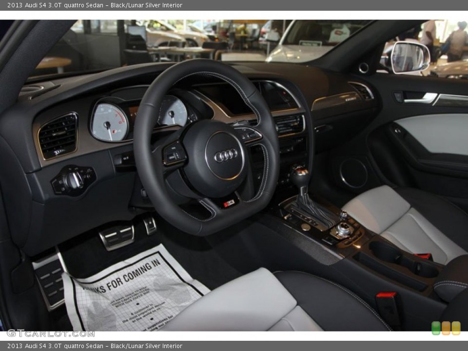 Black/Lunar Silver 2013 Audi S4 Interiors