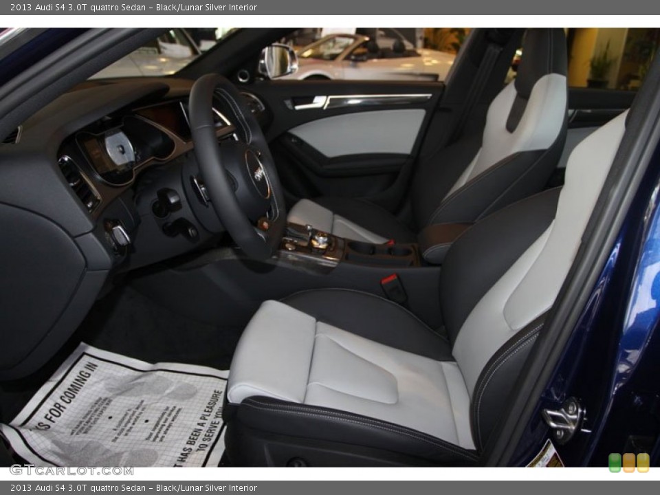 Black/Lunar Silver Interior Photo for the 2013 Audi S4 3.0T quattro Sedan #68592587