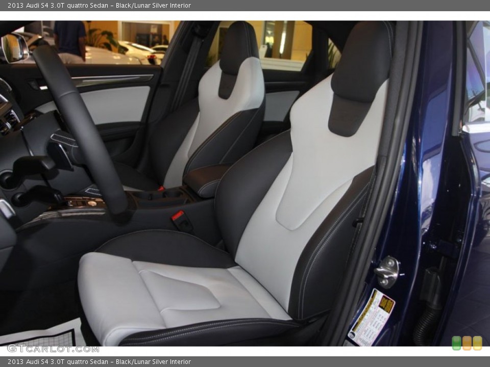 Black/Lunar Silver Interior Front Seat for the 2013 Audi S4 3.0T quattro Sedan #68592596