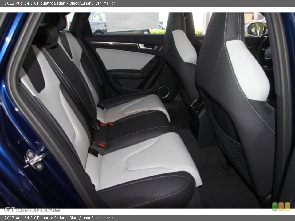 Black/Lunar Silver Interior Rear Seat for the 2013 Audi S4 3.0T quattro Sedan #68592728